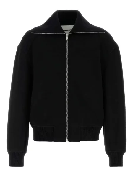 Geacă bomber Jil Sander de lână negru