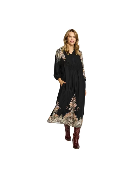 Sukienka koszulowa 2-biz czarna