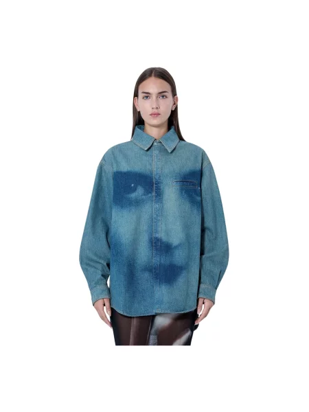 Bluzka Jean Paul Gaultier z nadrukiem niebieska