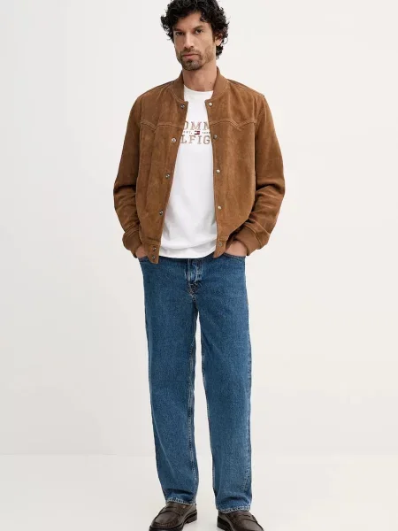 Tommy Hilfiger t-shirt z aplikacją beżowy