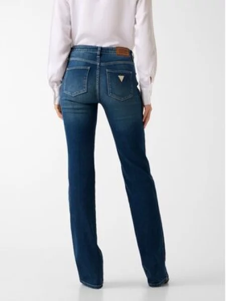Guess Jeans hlače Straight Fit modra