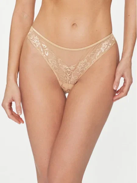 Guess Дамски бикини тип бразилиана бежов