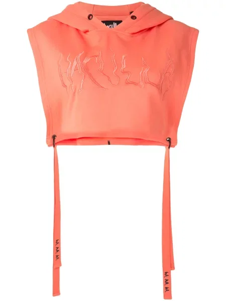 Bluza z kapturem Haculla o krotszym kroju pomarańczowa