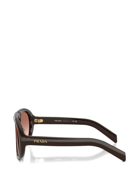 Ochelari de soare Prada Eyewear cu autograf maro