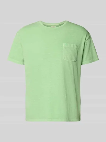 T-shirt z mieszanki bawełny i lnu z brustaszą Superdry