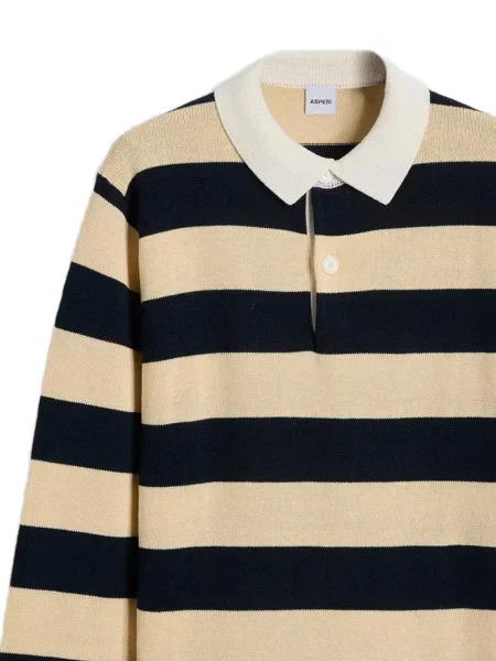 Tricou polo Aspesi cu dungi albastru