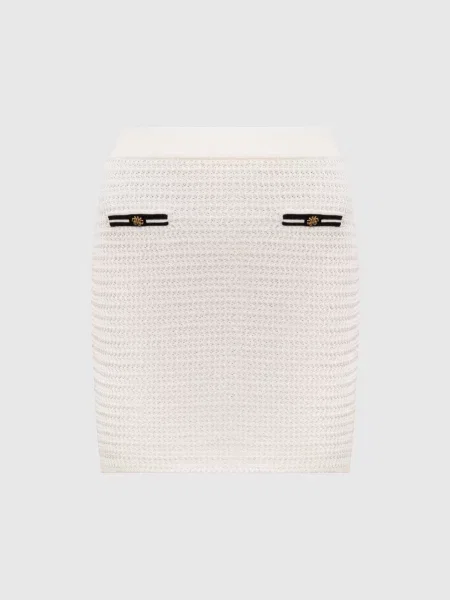 Спідниця міні з логотипом Amiri біла
