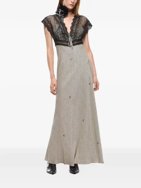 Rochie maxi Pinko cu buline din dantelă