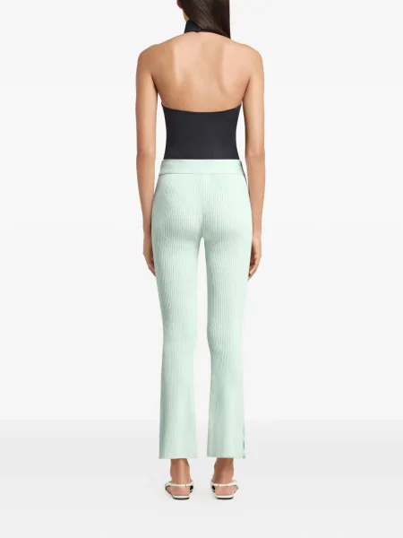 Pantaloni Courreges tricotate verde