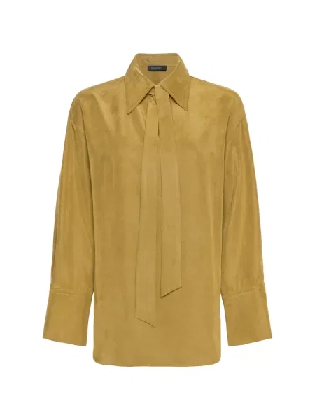 Laneni lanena košulja Elena Miro` smeđa