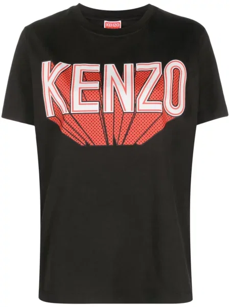 Tricou Kenzo cu imagine scurt negru
