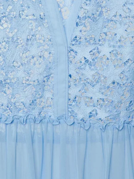 Rochie mini Sandro din dantelă albastru