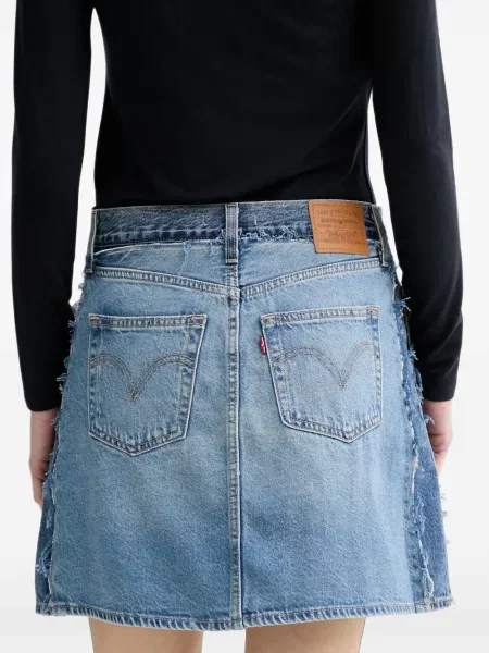 Curea Levi's® cu broderie cu cataramă cu dungi albastru