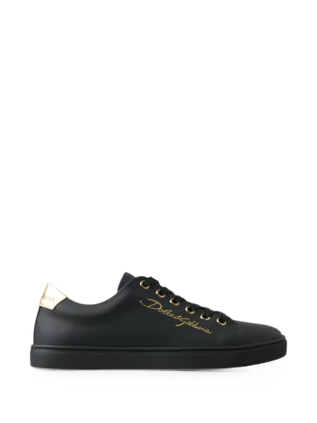 Sneakerși Dolce & Gabbana din piele cu imagine negru