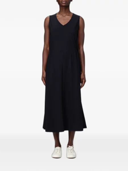 Rochie midi Colmar fără mâneci cu decolteu în V negru