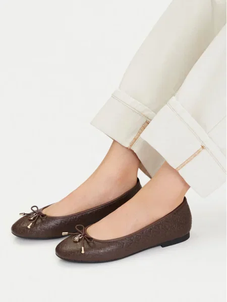 Balerinke Tommy Hilfiger Th Charm Monogram Ballerina smeđa