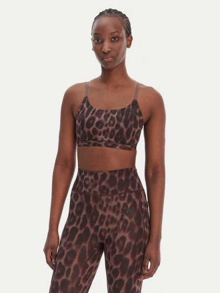 Adidas Špotni nedrček Optime Essentials Workout Rjava črna