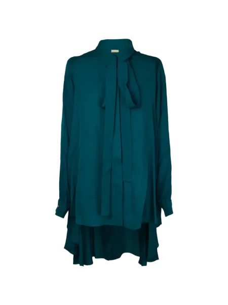 Bluză Elie Saab cu funde evazată verde