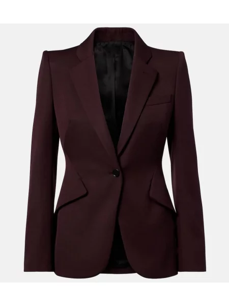 Sacou Mcqueen de lână bordo