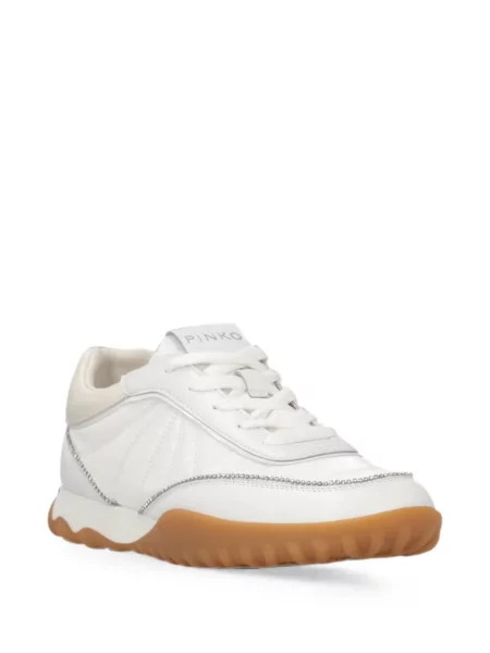 Sneakerși Pinko din piele alb