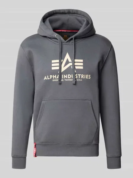 Bluza z kapturem z nadrukiem z logo Alpha Industries