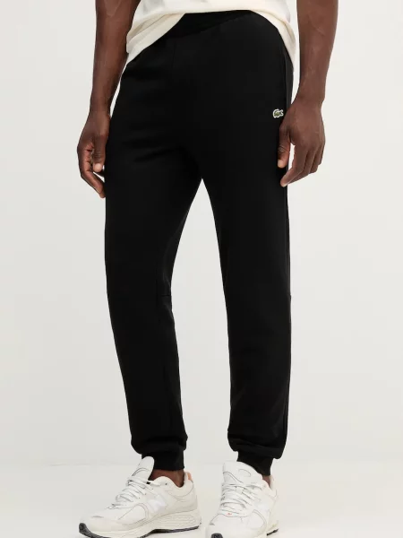 Спортивні штани Lacoste однотонні чорний