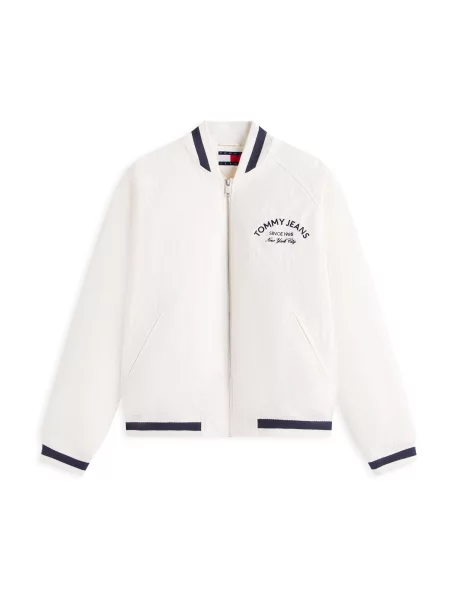 Tommy Jeans Prehodna jakna mornarska / mokka bela
