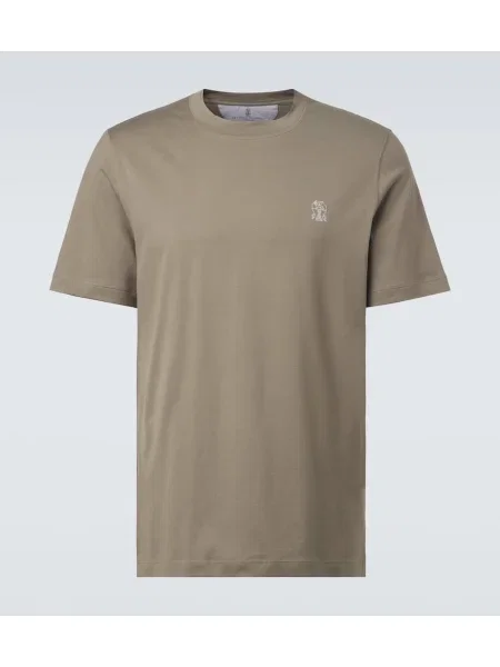 Tričko Brunello Cucinelli jersey zelené