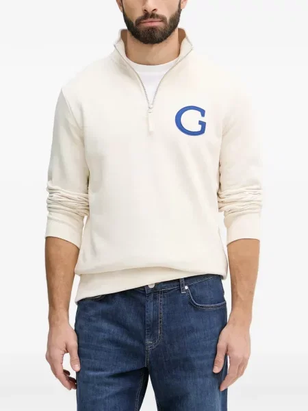 Pulover Gant cu autograf alb