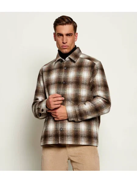 Drykorn Cămașă Dieggo_P | Oversize fit cu adaos de lână maro