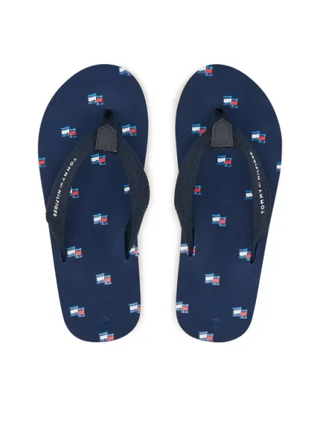 Pantofle Tommy Hilfiger modré