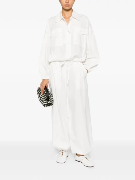 Pantaloni Weekend Max Mara cu cordon alb