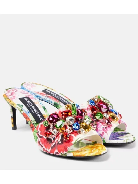 Papuci tip mules Dolce&gabbana cu model floral