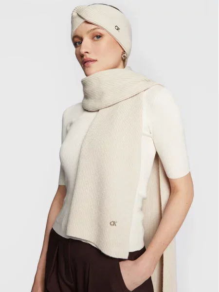 Calvin Klein Šál Re-Lock béžová