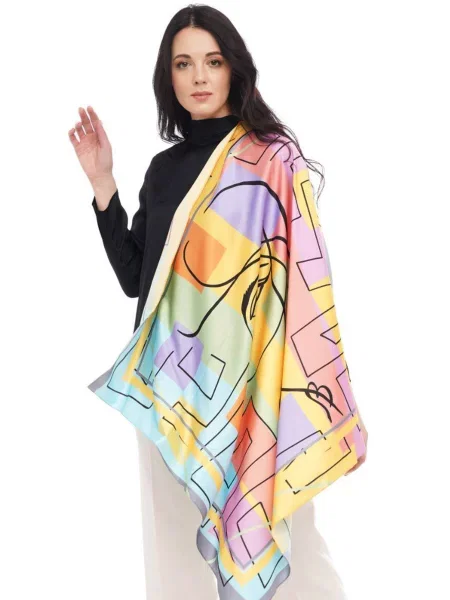 Шелковый платок Myscarf оранжевый