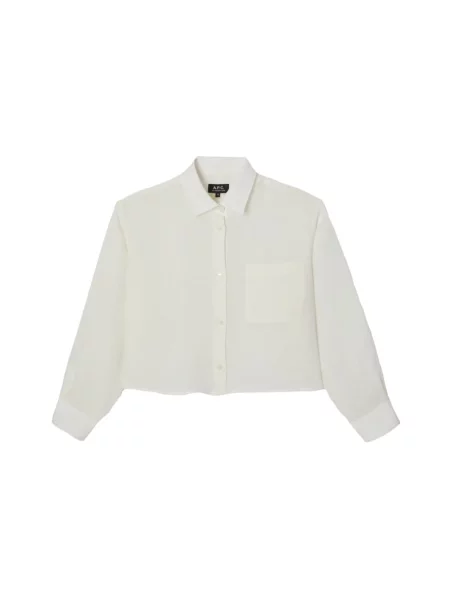 Długa koszula A.p.c. z kołnierzem biała