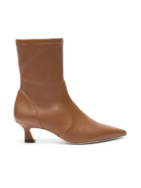 Botki Stuart Weitzman skórzane brązowe