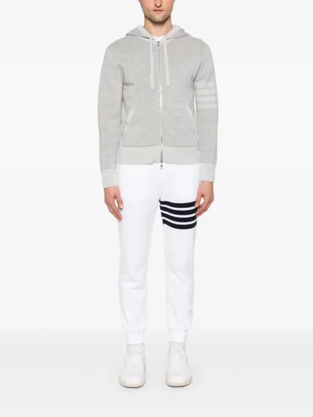 Hanorac cu glugă Thom Browne cu dungi gri