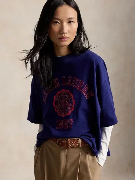 Polo Ralph Lauren tricou oversized pentru femei din