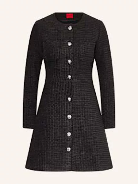 Hugo Sukienka Tweedowa Karema schwarz czarna