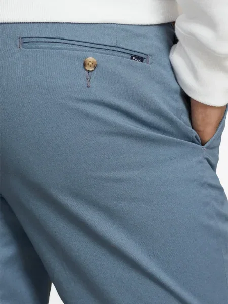 Polo Polo Ralph Lauren cu broderie de in cu talie înaltă albastru