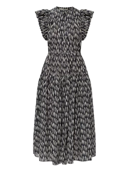 Rochie midi Ulla Johnson cu imagine până la genunchi de costum negru