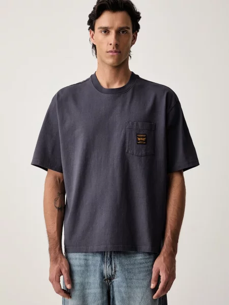 Levi's T-shirt SS WORKWEAR PKT granatowa