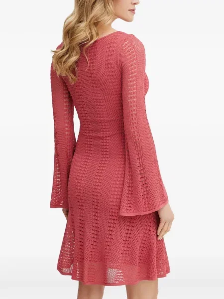 Długa mała sukienka mini Marciano By Guess garniturowa różowa