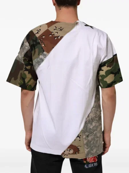 Tricou Dolce & Gabbana cu model camuflaj alb