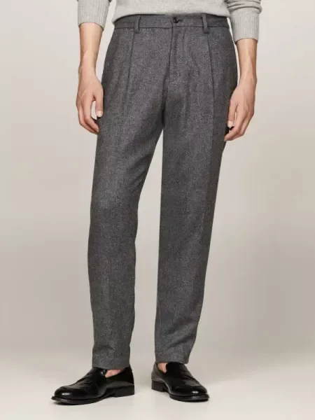 Tommy Hilfiger Pantaloni de lână | Tapered fit gri