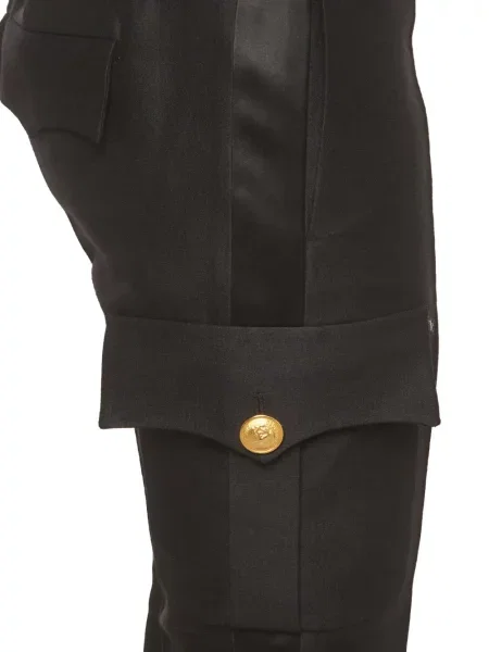 Pantaloni cargo Dsquared2 din satin negru