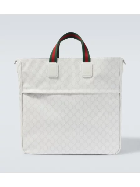 Geantă Gucci din canvas mari alb
