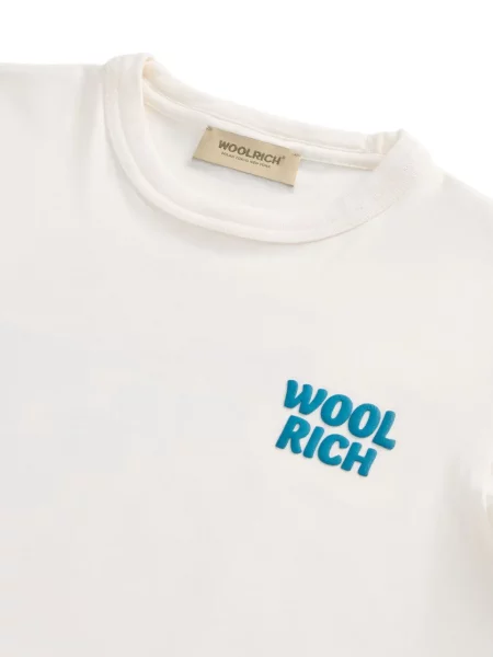 Koszulka dziecięca Woolrich biała