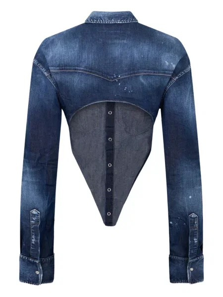Top Dsquared2 cu autograf albastru